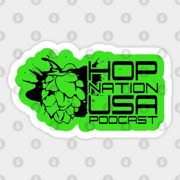 Hop Nation USA (BLACK Print) Sticker by HopNationUSA